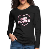 Girl Power - Frauen Premium Langarmshirt - Schwarz