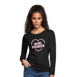 Girl Power - Frauen Premium Langarmshirt - Schwarz