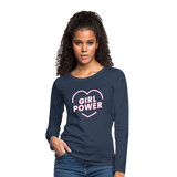 Girl Power - Frauen Premium Langarmshirt - Navy