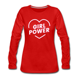 Girl Power - Frauen Premium Langarmshirt - Rot