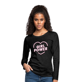 Girl Power - Frauen Premium Langarmshirt - Anthrazit