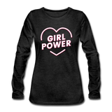 Girl Power - Frauen Premium Langarmshirt - Anthrazit