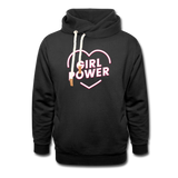 Girl Power - Frauen Schalkragen Hoodie - Schwarz