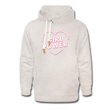 Girl Power - Frauen Schalkragen Hoodie - Beige meliert