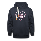 Girl Power - Frauen Schalkragen Hoodie - Navy