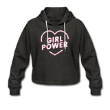 Girl Power - Frauen Cropped Hoodie - Anthrazit