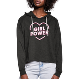 Girl Power - Frauen Cropped Hoodie - Anthrazit