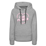 Girl Power - Frauen Premium Hoodie - Grau meliert