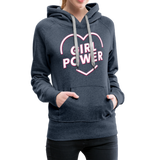 Girl Power - Frauen Premium Hoodie - Jeansblau