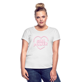 Girl Power - Frauen Oversize T-Shirt - Weiß