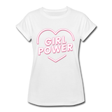 Girl Power - Frauen Oversize T-Shirt - Weiß