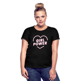 Girl Power - Frauen Oversize T-Shirt - Schwarz