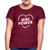 Girl Power - Frauen Oversize T-Shirt - Bordeaux