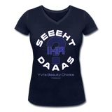 Seht Ihr Das Serie - Frauen Bio-T-Shirt mit V-Ausschnitt von Stanley & Stella - Navy