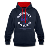 Seht Ihr Das Design Serie - Frauen Kontrast-Hoodie - Navy/Rot