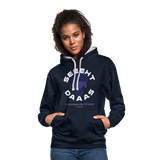 Seht Ihr Das Design Serie - Frauen Kontrast-Hoodie - Navy/Grau meliert