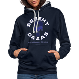 Seht Ihr Das Design Serie - Frauen Kontrast-Hoodie - Navy/Grau meliert