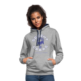 Seht Ihr Das Design Serie - Frauen Kontrast-Hoodie - Grau meliert/Navy