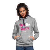 Seht Ihr Das Design - Frauen Kontrast-Hoodie - Grau meliert/Navy