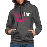 Seht Ihr Das Design - Frauen Kontrast-Hoodie - Anthrazit/Schwarz