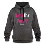 Seht Ihr Das Design - Frauen Kontrast-Hoodie - Anthrazit/Schwarz