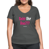 Seht Ihr Das Design Serie - Frauen Bio-T-Shirt mit V-Ausschnitt von Stanley & Stella - Anthrazit