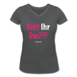 Seht Ihr Das Design Serie - Frauen Bio-T-Shirt mit V-Ausschnitt von Stanley & Stella - Anthrazit