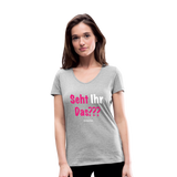 Seht Ihr Das Design Serie - Frauen Bio-T-Shirt mit V-Ausschnitt von Stanley & Stella - Grau meliert