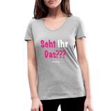 Seht Ihr Das Design Serie - Frauen Bio-T-Shirt mit V-Ausschnitt von Stanley & Stella - Grau meliert