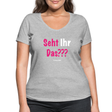 Seht Ihr Das Design Serie - Frauen Bio-T-Shirt mit V-Ausschnitt von Stanley & Stella - Grau meliert