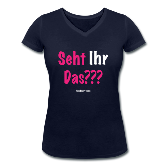 Seht Ihr Das Design Serie - Frauen Bio-T-Shirt mit V-Ausschnitt von Stanley & Stella - Navy