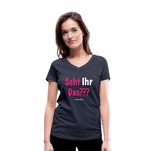 Seht Ihr Das Design Serie - Frauen Bio-T-Shirt mit V-Ausschnitt von Stanley & Stella - Navy