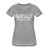 Basically - Frauen Premium T-Shirt - Grau meliert