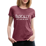 Basically - Frauen Premium T-Shirt - Bordeauxrot meliert