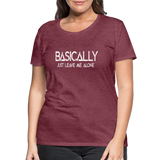 Basically - Frauen Premium T-Shirt - Bordeauxrot meliert