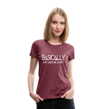 Basically - Frauen Premium T-Shirt - Bordeauxrot meliert