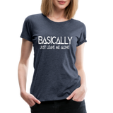 Basically - Frauen Premium T-Shirt - Blau meliert