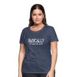 Basically - Frauen Premium T-Shirt - Blau meliert