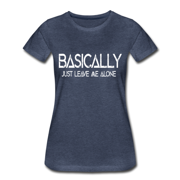 Basically - Frauen Premium T-Shirt - Blau meliert