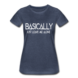 Basically - Frauen Premium T-Shirt - Blau meliert