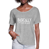 Basically - Frauen T-Shirt mit Fledermausärmeln von Bella + Canvas - Grau meliert