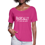 Basically - Frauen T-Shirt mit Fledermausärmeln von Bella + Canvas - Fuchsiarot