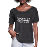 Basically - Frauen T-Shirt mit Fledermausärmeln von Bella + Canvas - Anthrazit