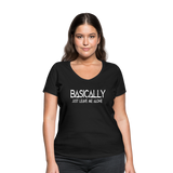 Basically - Frauen Bio-T-Shirt mit V-Ausschnitt von Stanley & Stella - Schwarz