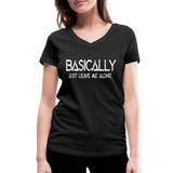 Basically - Frauen Bio-T-Shirt mit V-Ausschnitt von Stanley & Stella - Schwarz