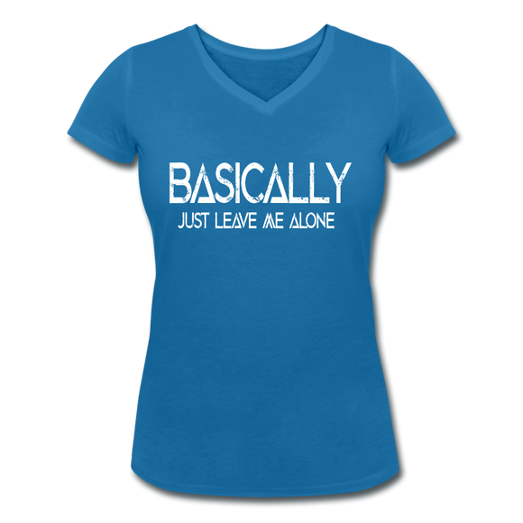 Basically - Frauen Bio-T-Shirt mit V-Ausschnitt von Stanley & Stella - Pfauenblau