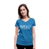 Basically - Frauen Bio-T-Shirt mit V-Ausschnitt von Stanley & Stella - Pfauenblau