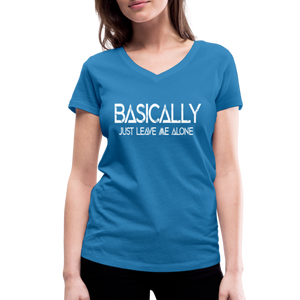 Basically - Frauen Bio-T-Shirt mit V-Ausschnitt von Stanley & Stella - Pfauenblau