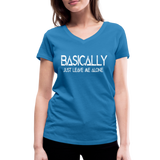 Basically - Frauen Bio-T-Shirt mit V-Ausschnitt von Stanley & Stella - Pfauenblau