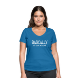 Basically - Frauen Bio-T-Shirt mit V-Ausschnitt von Stanley & Stella - Pfauenblau